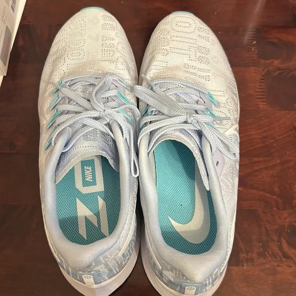 EUC Nike Air Zoom Pegasus 36 Running Shoe Grey/Hydrogen Blue - Picture 2 of 8